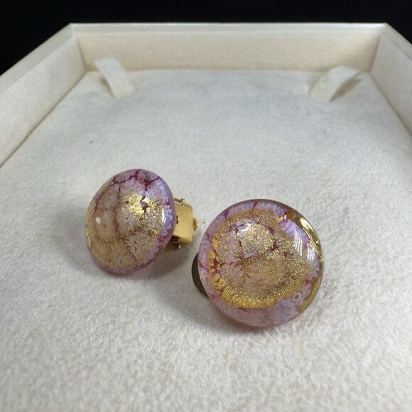 Antica Murrina Venezia Necklace Clip On Earrings Set Pink Glass Millefiori New - Picture 8 of 14